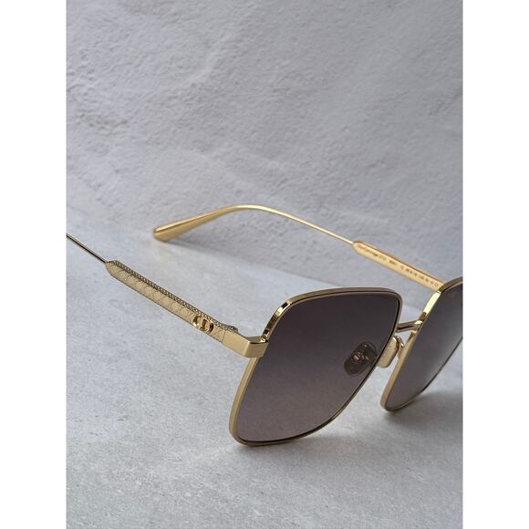 NEW Dior DiorCannage S1U Sunglasses in Gold Grey main image 6